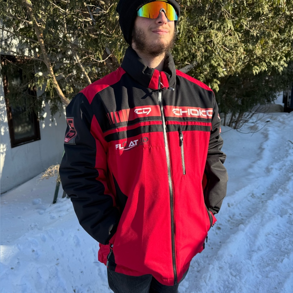 New LARGE CHOKO QUANTUM men JACKET FLOATAID. Snowmobile & ATV